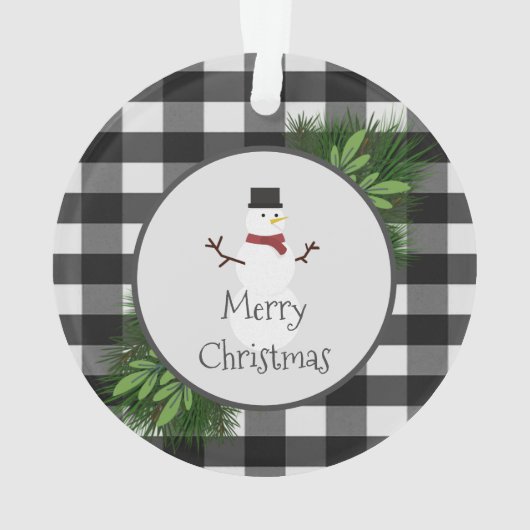 Snowman Buffalo Ornament (achterkant)