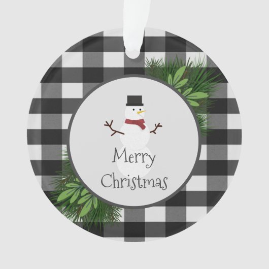 Snowman Buffalo Ornament (voorkant)