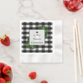 Snowman Buffalo Papier Napkin Servet (Insitu)