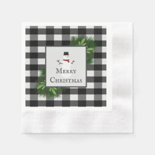 Snowman Buffalo Papier Napkin Servet