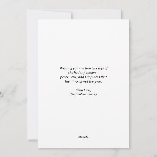 Snowman Buffalo Plaid  Vrolijk Kerstfeest Feestdagenkaart (Achterkant)