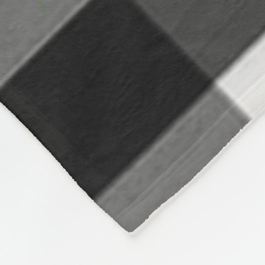 Snowman Buffalo Plaid | Zwart wit fleece deken (Hoek)