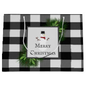 Snowman Buffalo Play Gift Bag Groot Cadeauzakje (Voorkant)