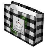 Snowman Buffalo Play Gift Bag Groot Cadeauzakje (Voorkant Gekanteld)