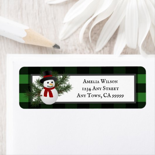 Snowman Buffalo Postlabel spelregels Etiket (Insitu)