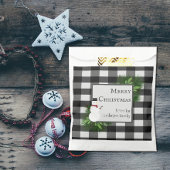 Snowman Buffalo Pset Favor Bag Bedankzakje