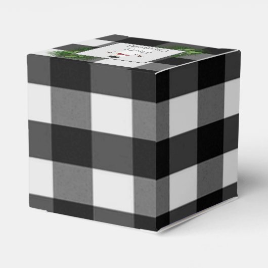 Snowman Buffalo Pset Favor Box Bedankdoosjes (Achterkant)