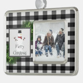 Snowman Buffalo Pset Framed Ornament (Links)