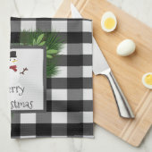 Snowman Buffalo Pset Kitchen Towel Theedoek (Quarter Fold)