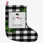 Snowman Buffalo Pset Stocking Grote Kerstsok (Voorkant)