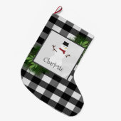 Snowman Buffalo Pset Stocking Grote Kerstsok (Voorkant (Hangend))