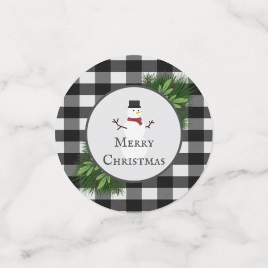 Snowman Buffalo-speltafel-Confetti Confetti (Kleine voorkant)