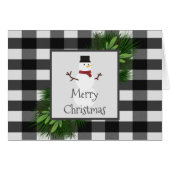 Snowman Buffalo Wenskaart (Voorkant Horizontaal)