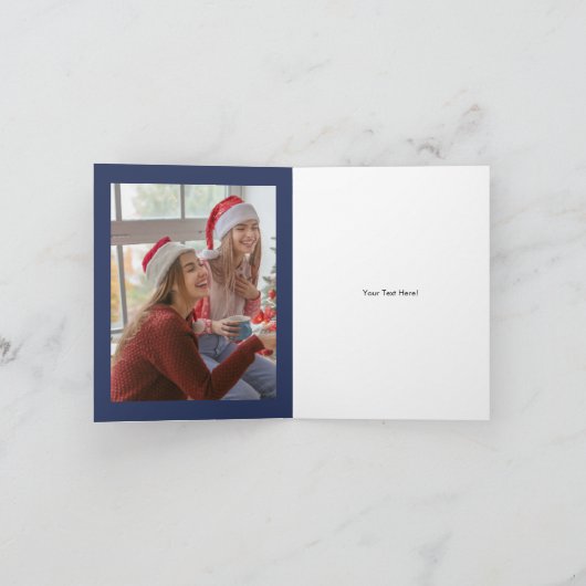 Snowman Building Feestdagen Kaart (Binnen)