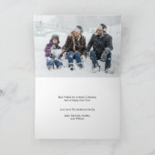 Snowman Building Feestdagen Kaart (Binnen)