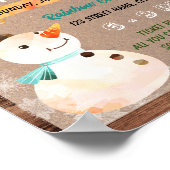 Snowman Building Wedstrijd schoolflyer Poster (Hoek)