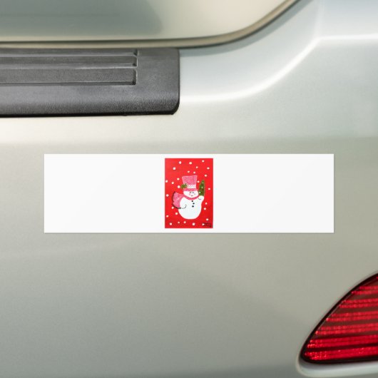 Snowman Bumpersticker (Op auto)