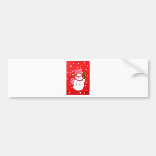 Snowman Bumpersticker (Voorkant)