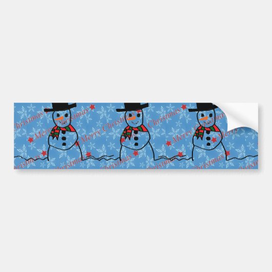 Snowman Bumpersticker (Voorkant)