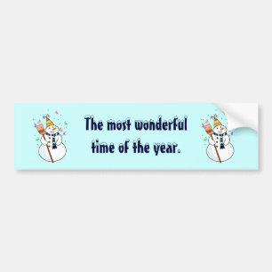 Snowman Bumpersticker vieren