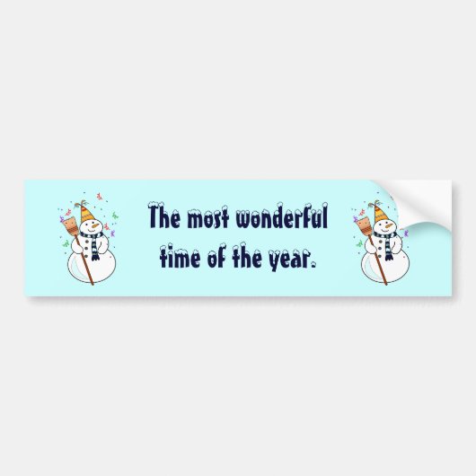 Snowman Bumpersticker vieren (Voorkant)