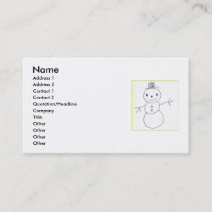 Snowman Business cards Visitekaartje