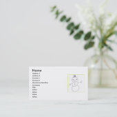 Snowman Business cards Visitekaartje (Staand voorkant)