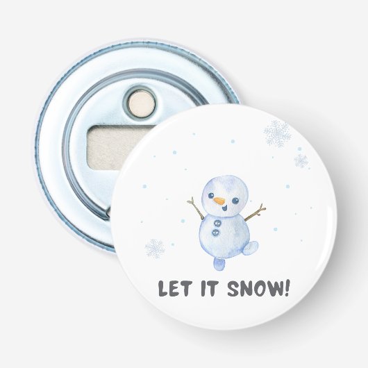 Snowman Button Flesopener (Voorkant)