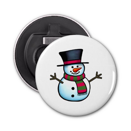 Snowman Button Flesopener (Voorkant)