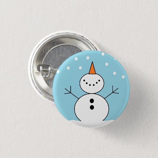 Snowman Button: "Het is Sneeuwend" Ronde Button 3,2 Cm (Voorkant /achterkant)