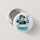 SNOWMAN BUTTON LAAT HET KLEINE BUTTON 1¼ inch SNEM (Voorkant /achterkant)