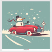 Snowman bye een auto sticker (Vel)