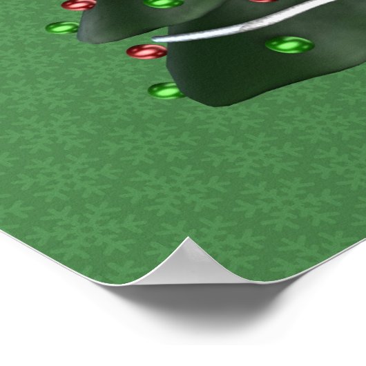 Snowman Cadeau Tree kerstfeestdag Poster (Hoek)