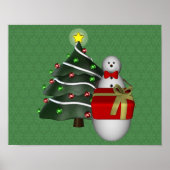 Snowman Cadeau Tree kerstfeestdag Poster (Voorkant)