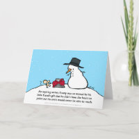 Snowman Cadeaukaart voor schrijvers