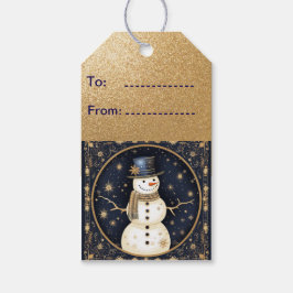 Snowman Cadeaulabel