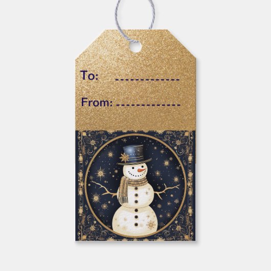 Snowman Cadeaulabel (Voorkant)
