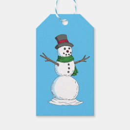 Snowman Cadeaulabel