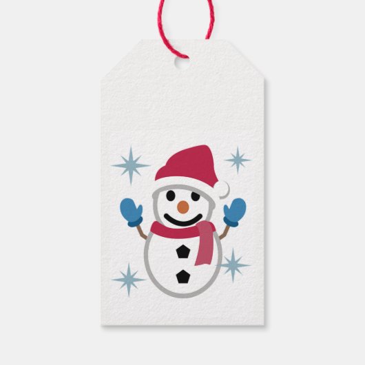 Snowman Cadeaulabel (Achterkant)