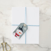 Snowman Cadeaulabel (Met Touw)