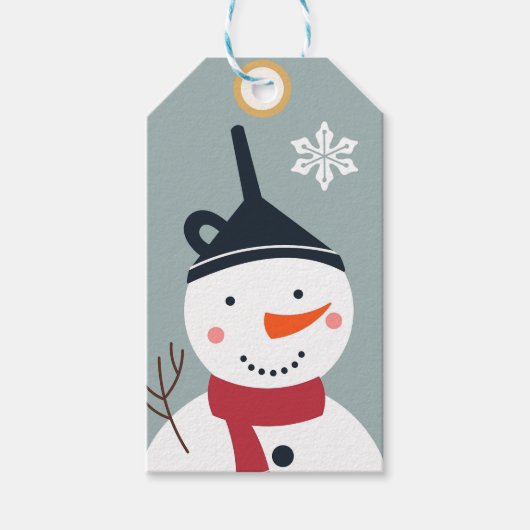 Snowman Cadeaulabel (Voorkant)