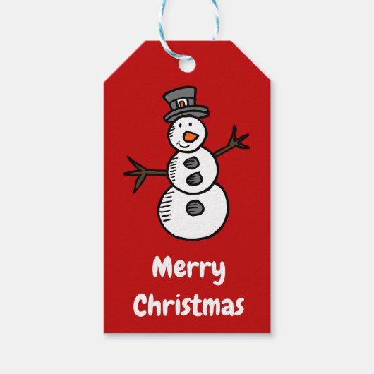 Snowman Cadeaulabel (Voorkant)