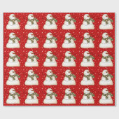 Snowman Cadeaupapier (Vlak)