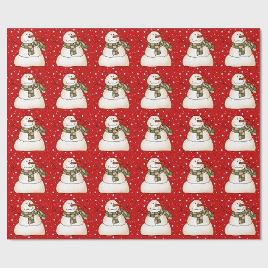Snowman Cadeaupapier (Vlak)