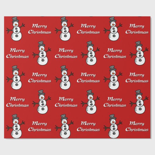 Snowman Cadeaupapier (Vlak)
