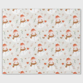 ⛄ snowman cadeaupapier (Vlak)