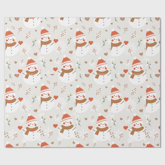 ⛄ snowman cadeaupapier (Vlak)