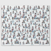 Snowman Cadeaupapier (Vlak)
