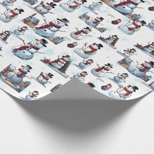 Snowman Cadeaupapier (Hoek)