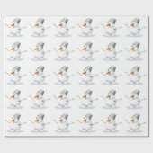 Snowman Cadeaupapier (Vlak)